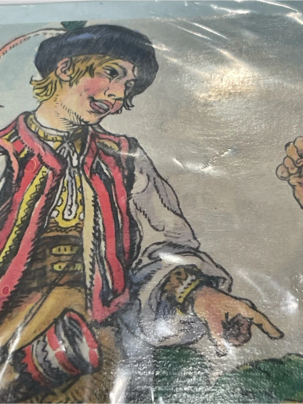 Rare VNTG wooden cube puzzle Czechoslovakia traditional folk  tale illustrations